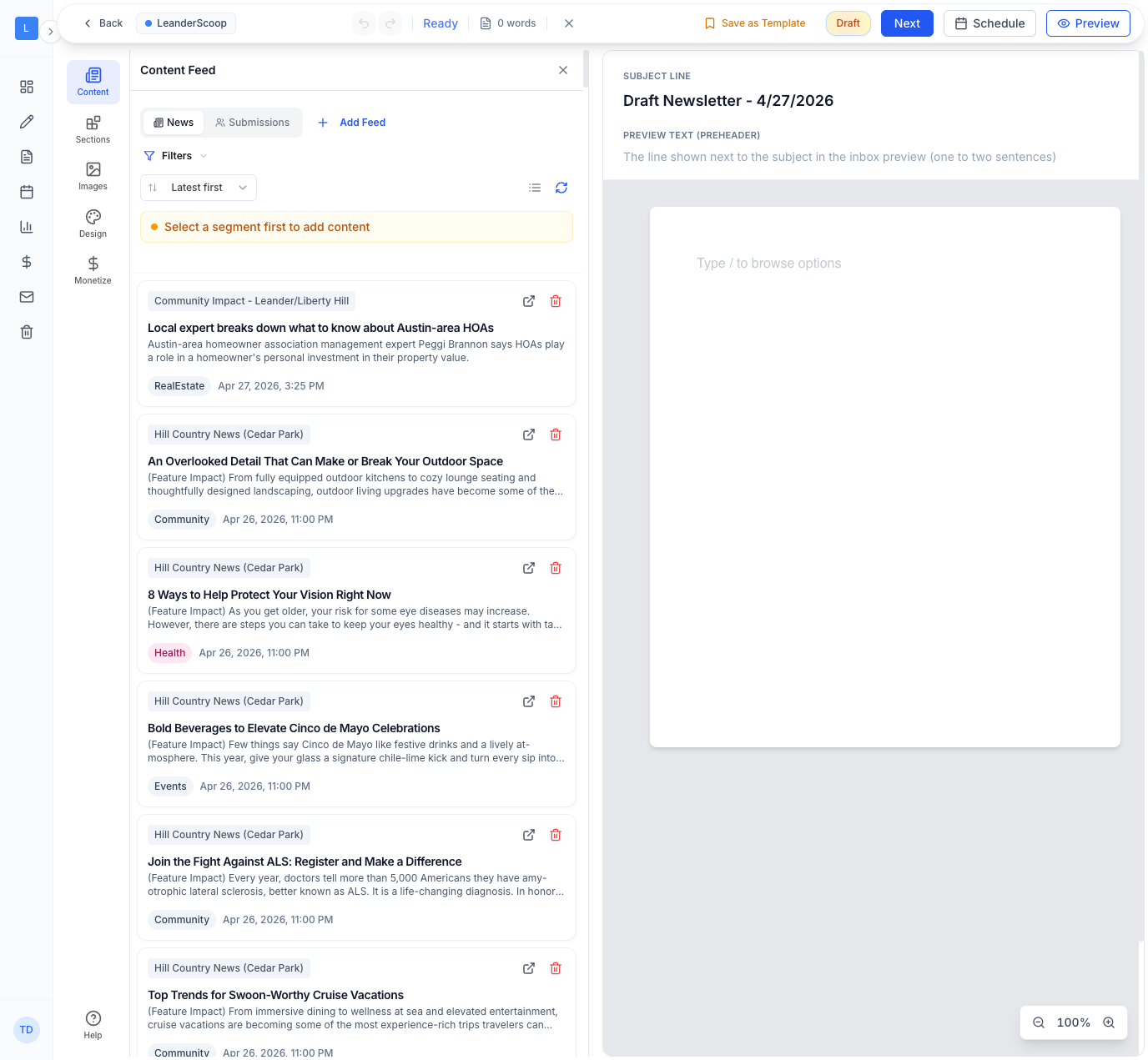 Lightbreak editor